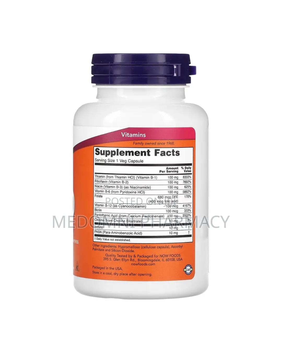 Vitamin B-100 Complex – 100 Capsules