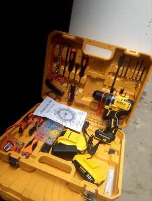 Complete Set Of Dewalt Tools Box With Brush Less Drill Machine