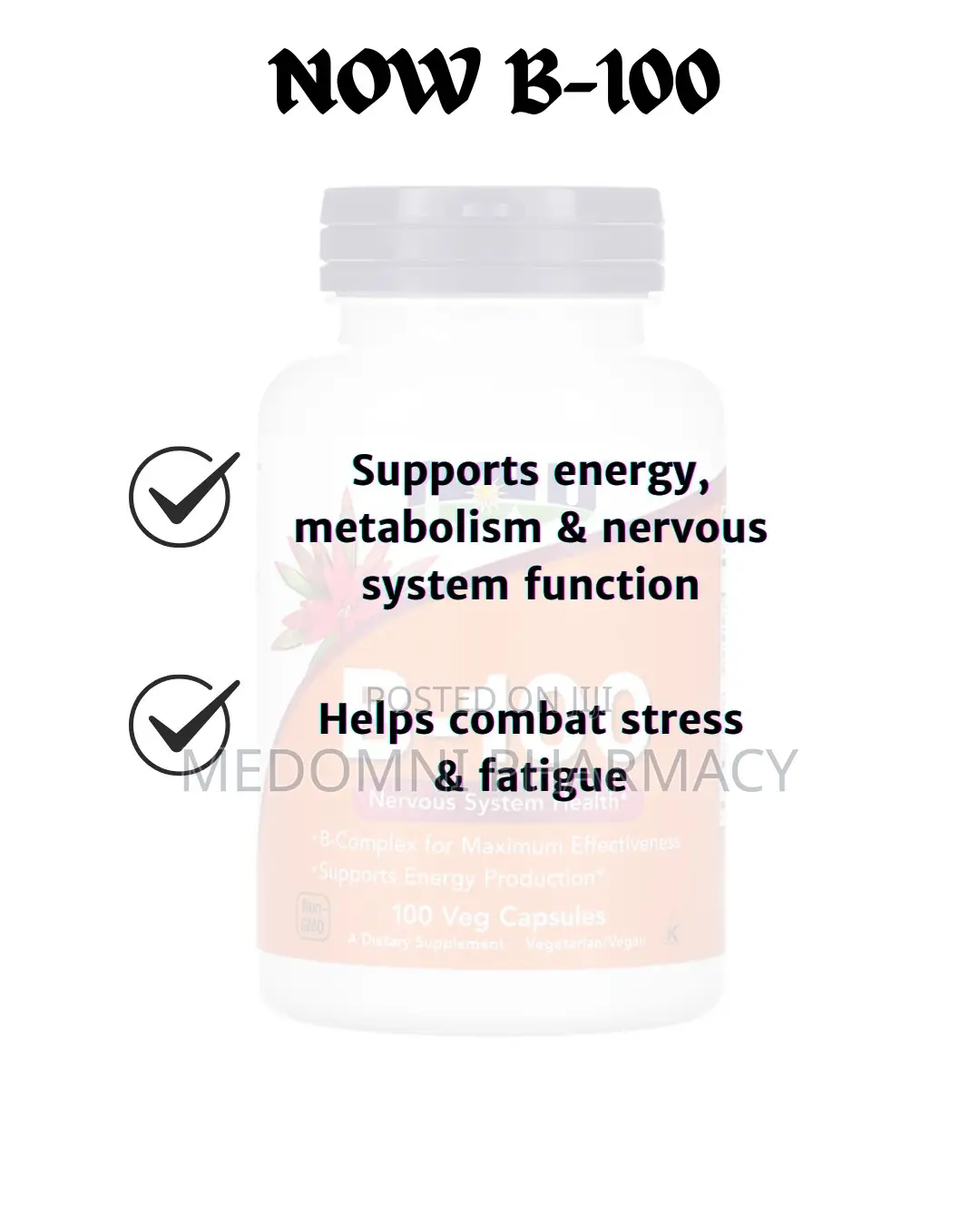 Vitamin B-100 Complex – 100 Capsules