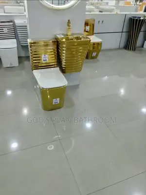 Original Gold Wc and Hanging Basin
