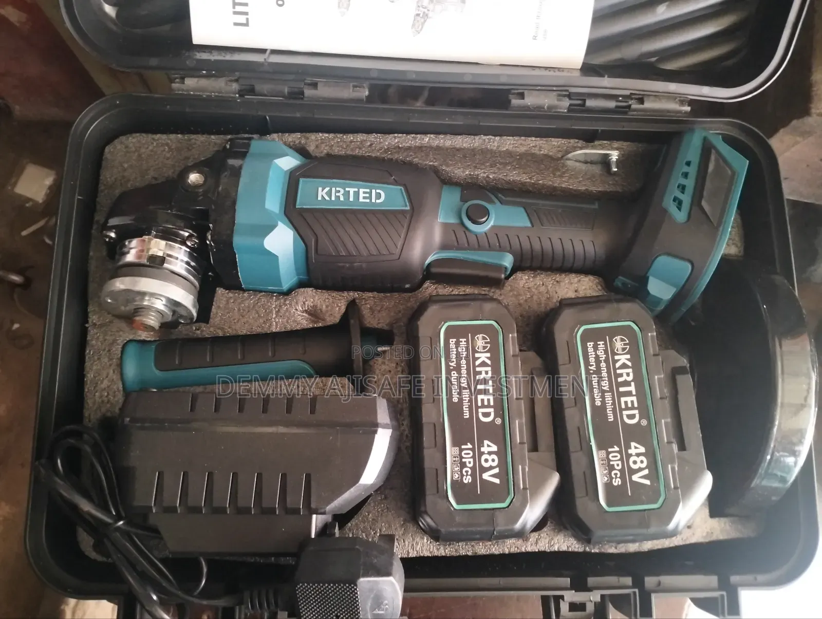 Cordless Angle Grinder With 2 Batteries 48v