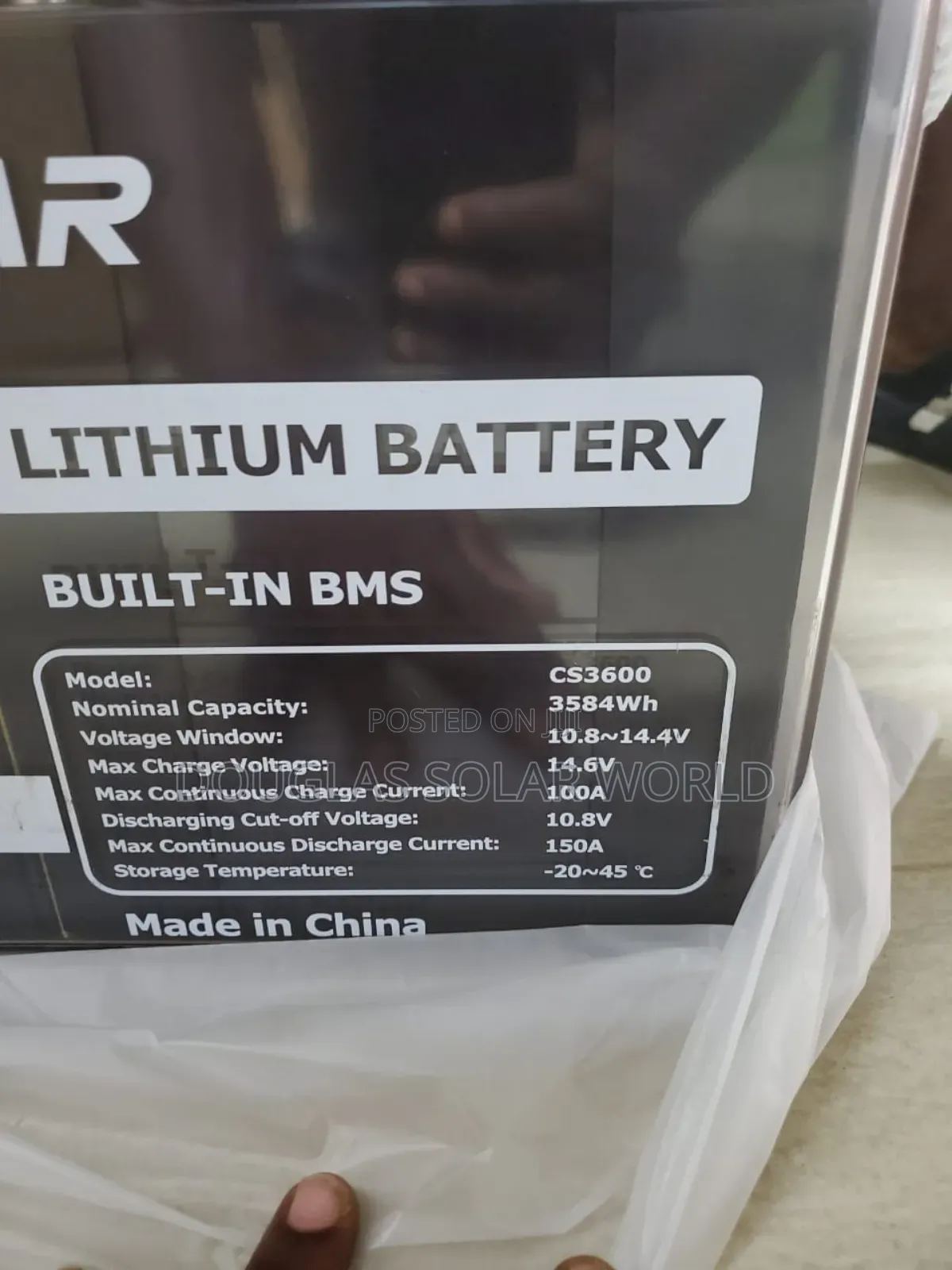 3.6kwh 12v Colasolar Lithium Battery 280ah