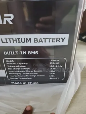 3.6kwh 12v Colasolar Lithium Battery 280ah