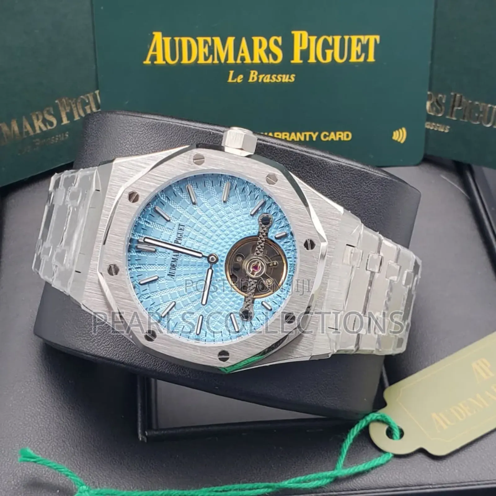Blue Face Ap Automatic Chain Watch