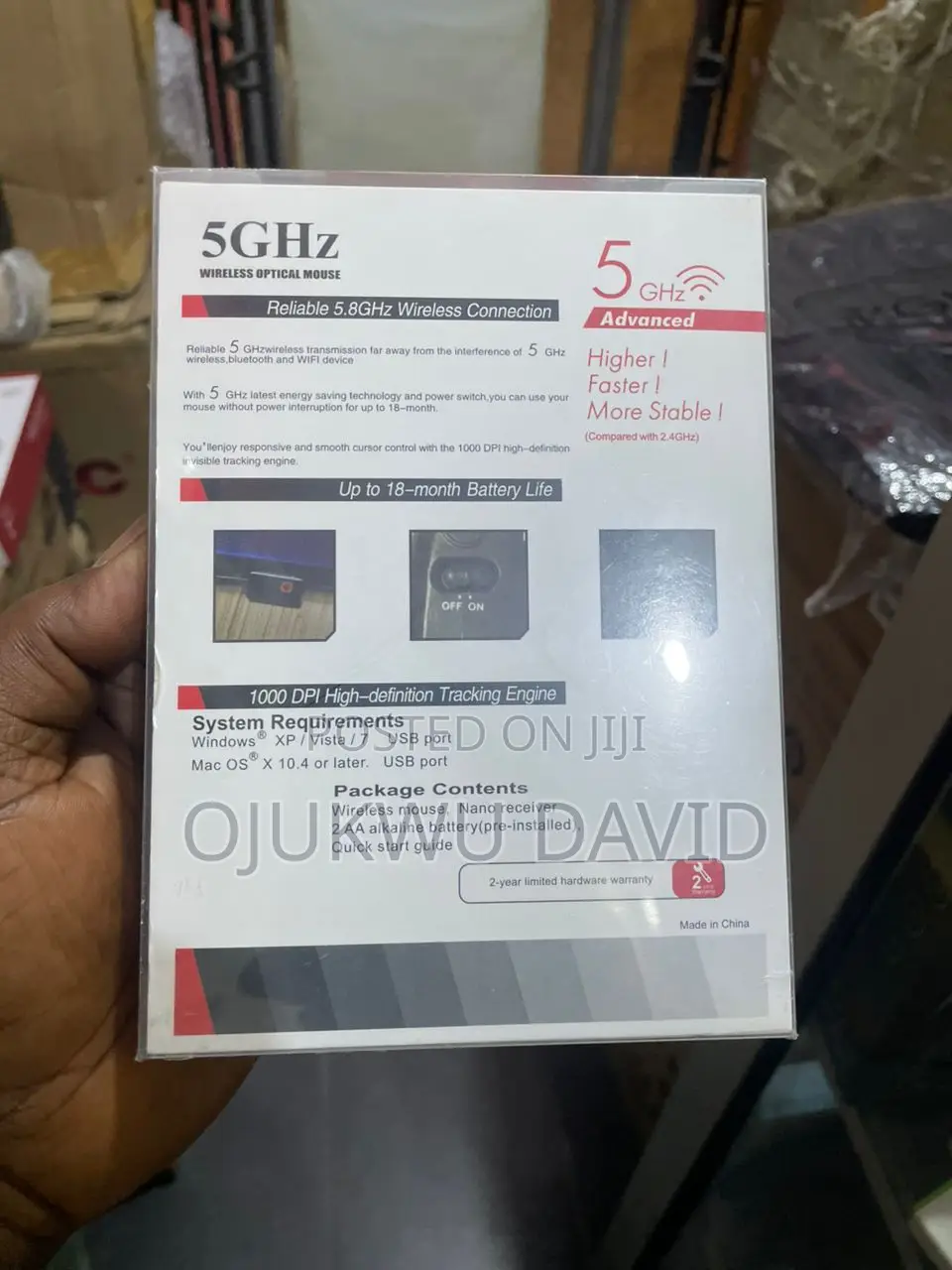 Wireless 5ghz Optical Mouse