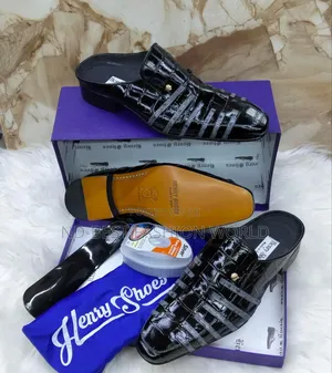 Blue Leather Matured Shoes