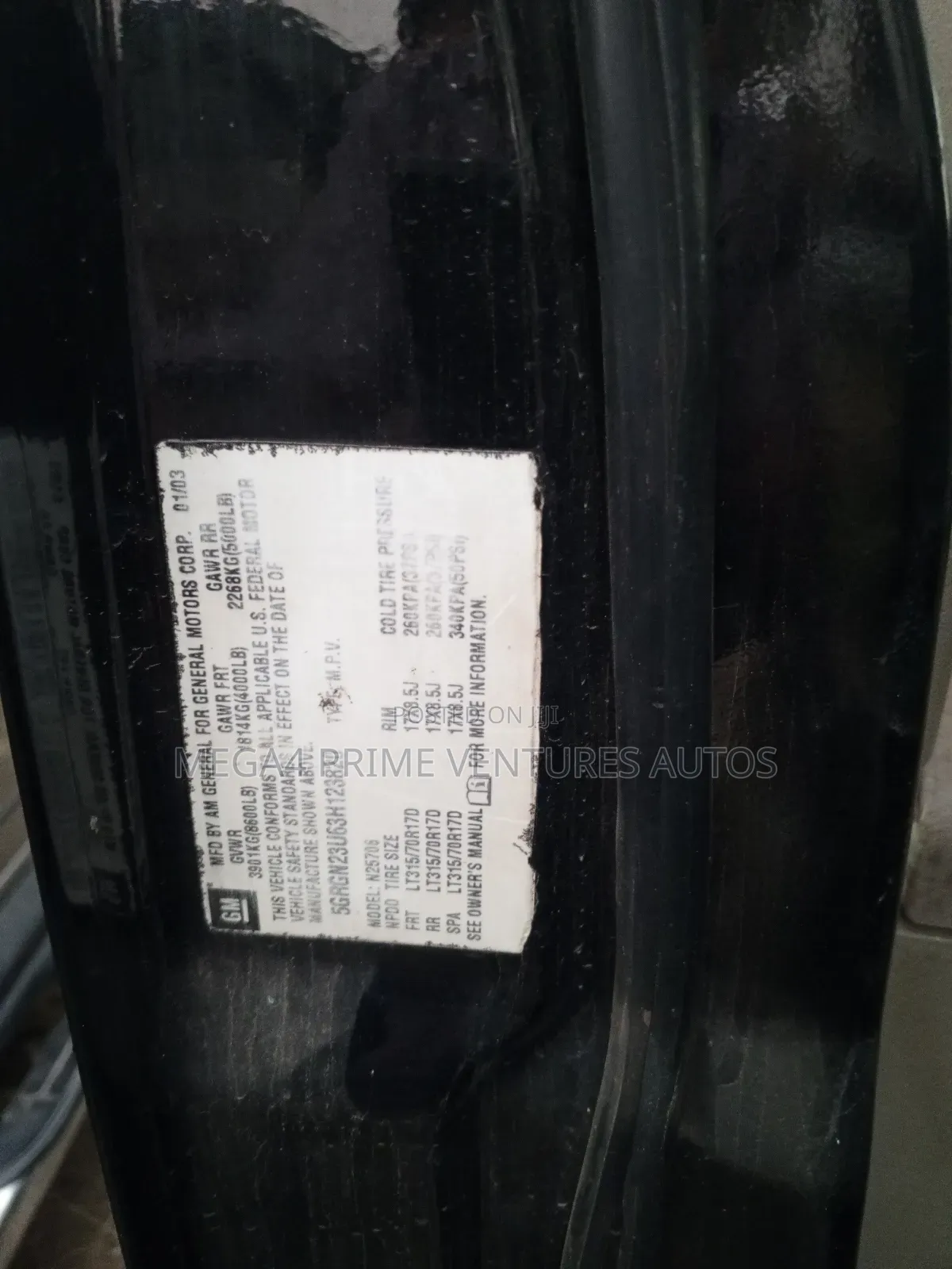 Hummer H2 SUV 2003 Black