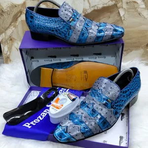 Blue Leather Shoes