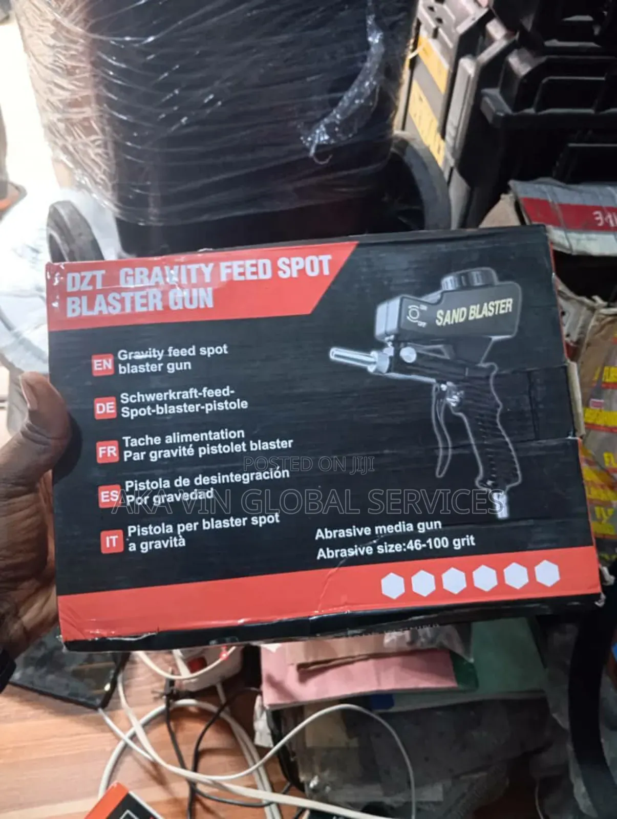 Sandblaster Gun Kit Portable Gravity Feed Sandblasting Gun