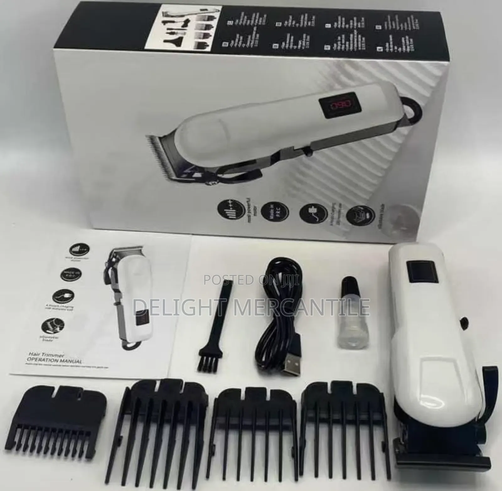 Rechargeable Digital LCD Display Clipper