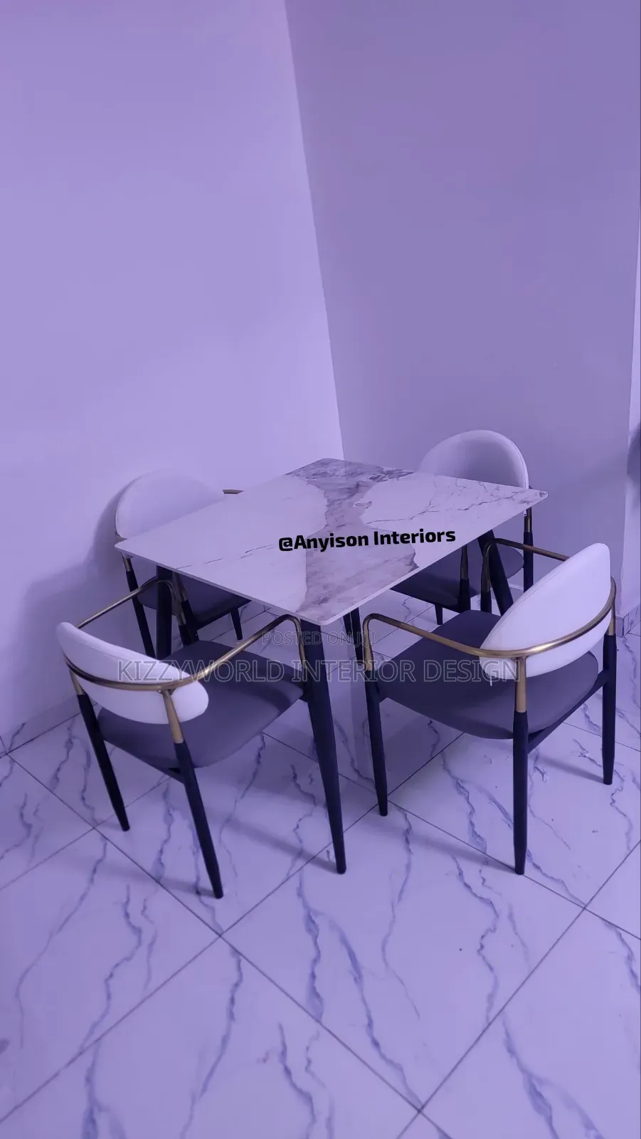Dining Table With 4 Durable Chairs.