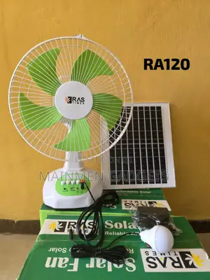 Ac and Dc Solar Rechargeable Fan