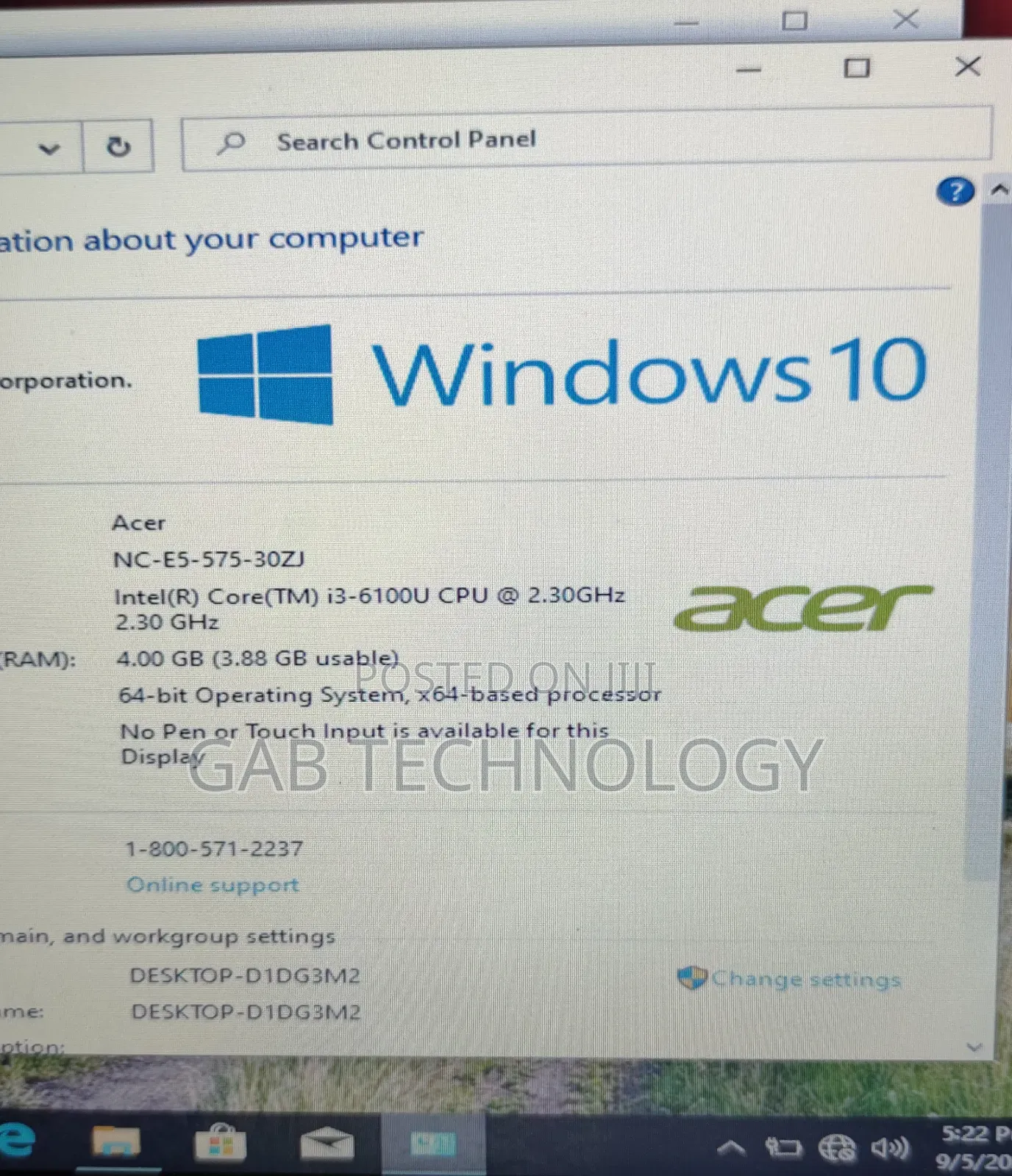 Laptop Acer Aspire E5-575 4GB Intel Core I3 HDD 1T