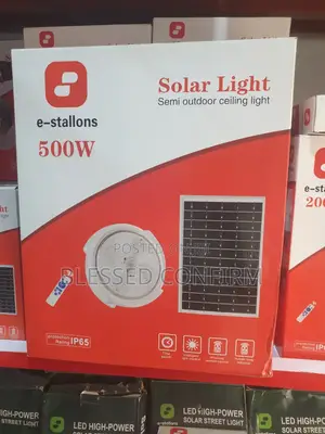 500watts Solar Led Ceiling Light With Panel and Remote