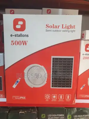 500watts Solar Led Ceiling Light With Panel and Remote