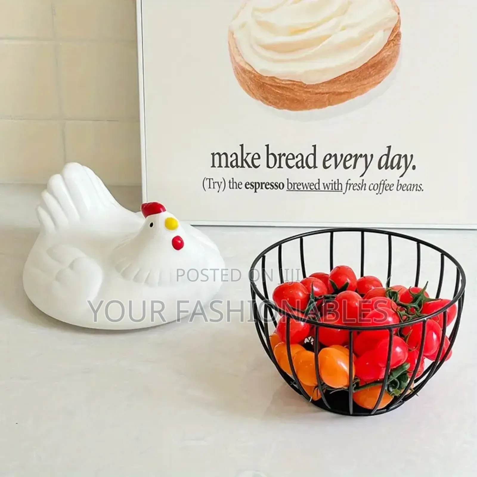 Chicken Egg Holder and Fruit, Vegetable Basket