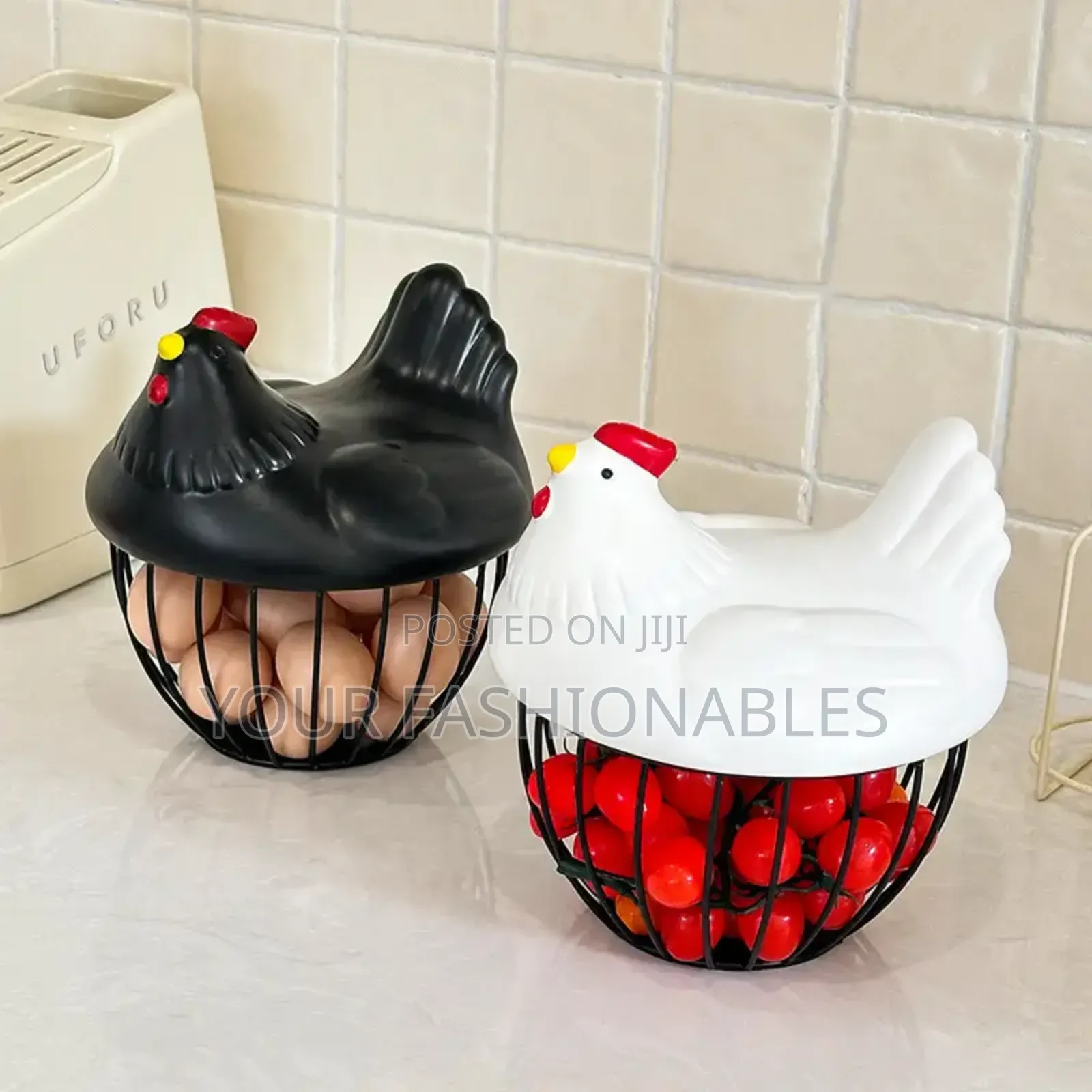Chicken Egg Holder and Fruit, Vegetable Basket
