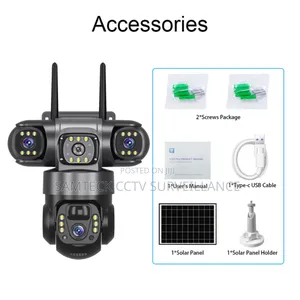 4g Solar Triple Lens Camera V380