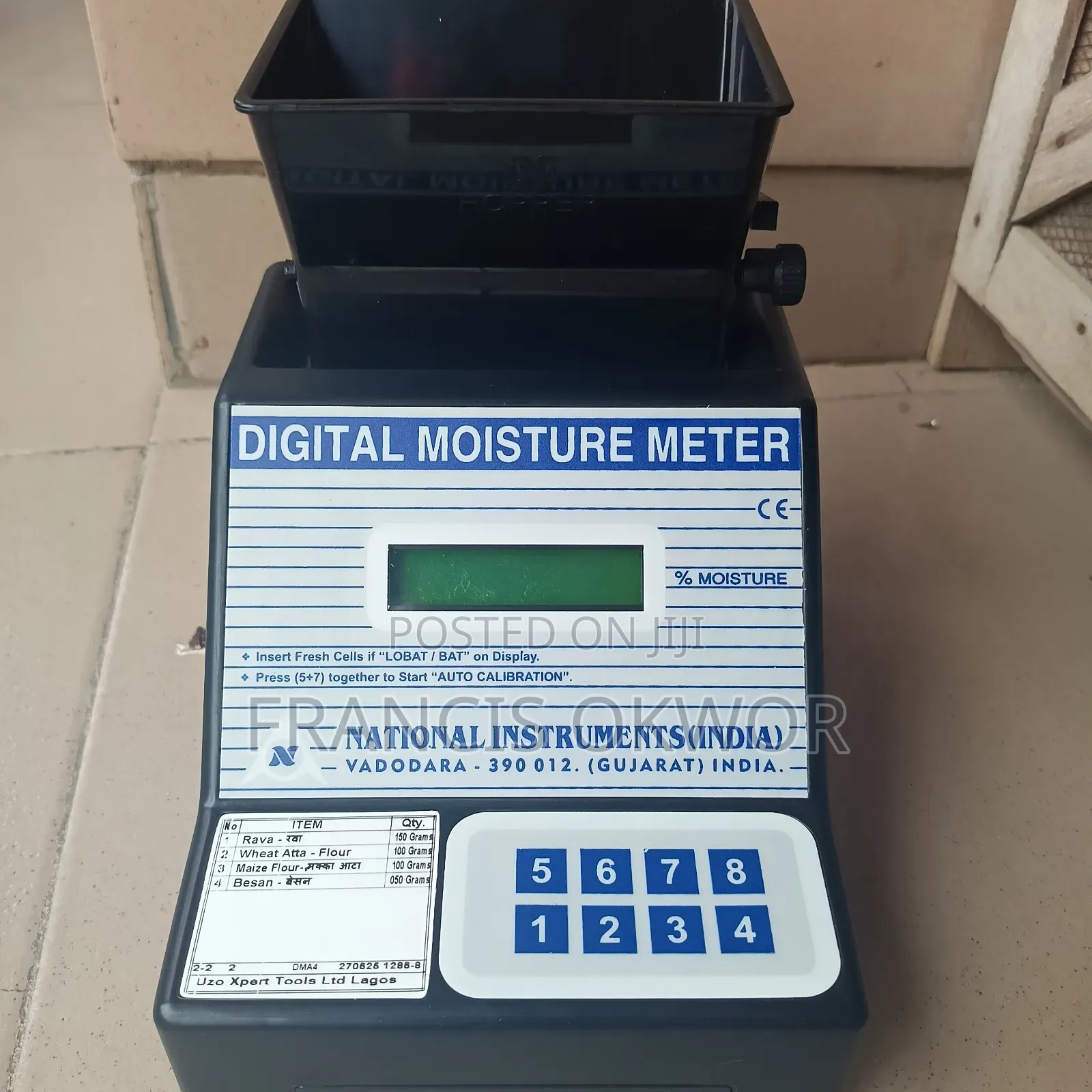 Moisture Analyser for Flour