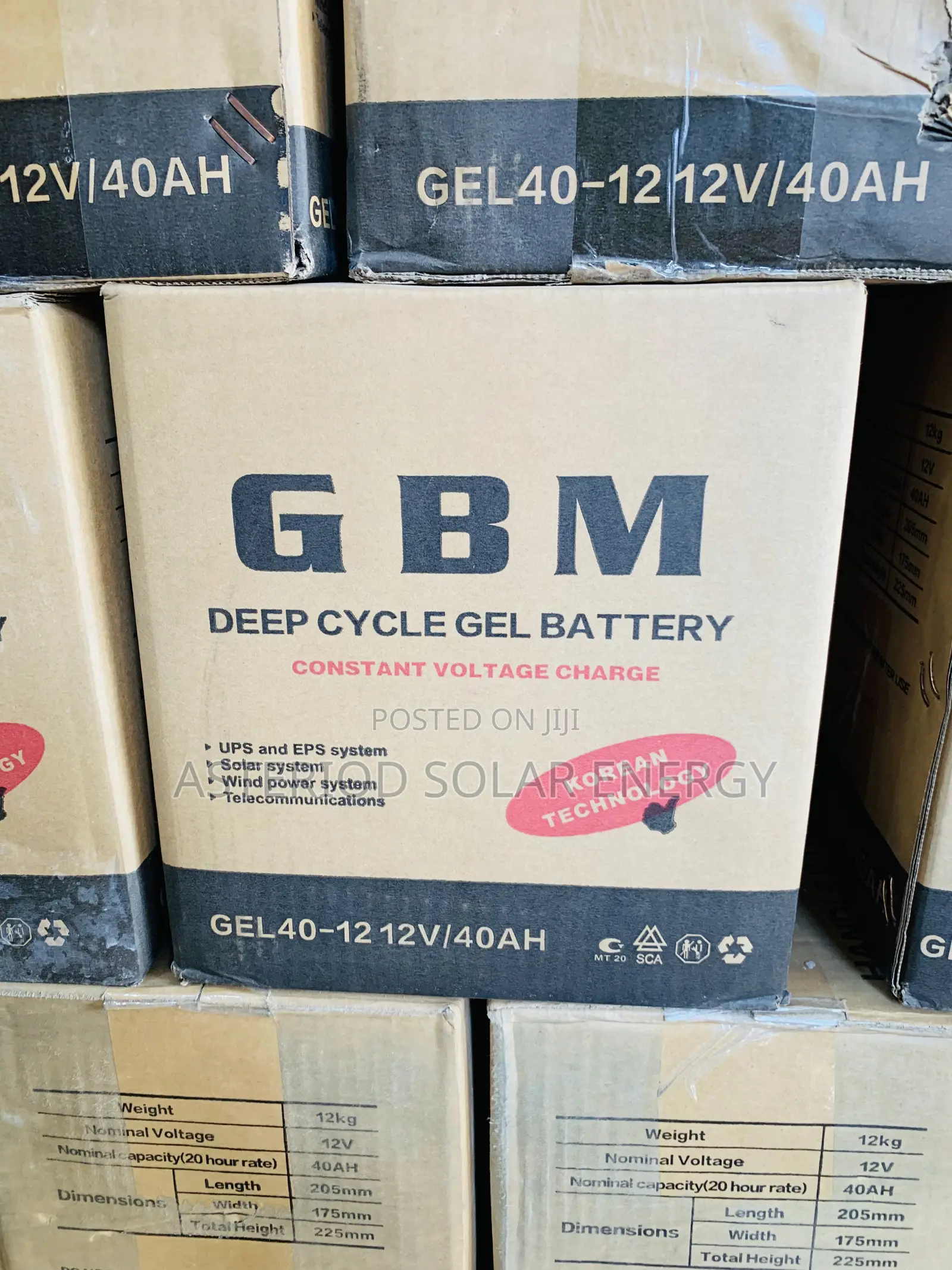 40ahms 12volts GBM Dey Cell Battery
