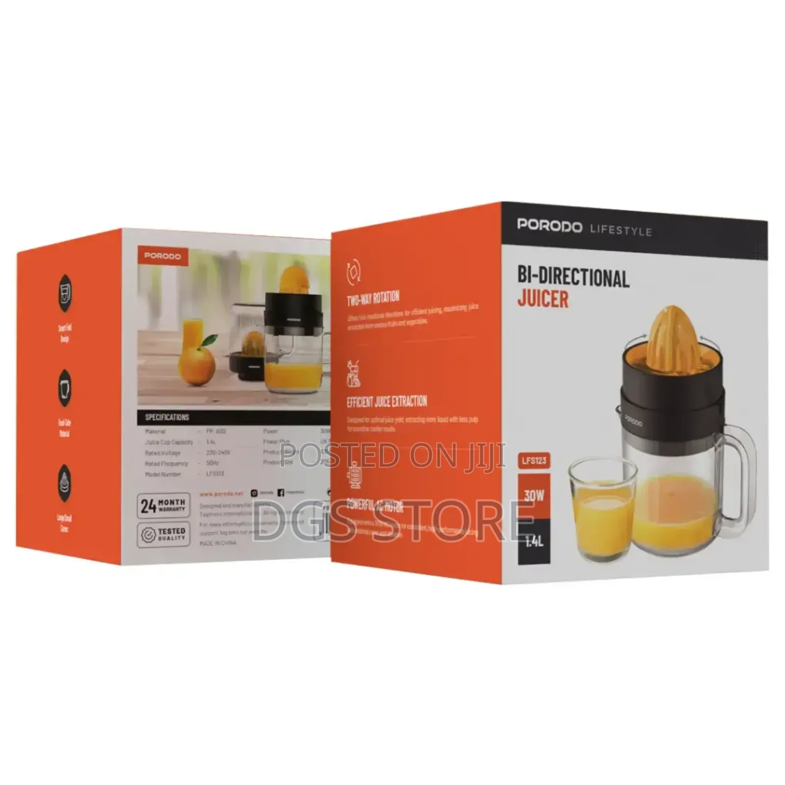 Porodo Lfs123 Bi Directional Juicer