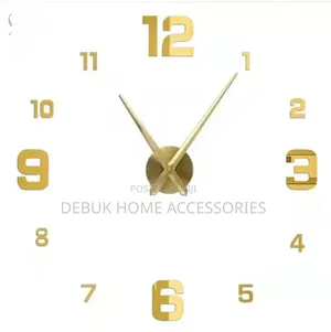 Gold Diy Wall Clock (3d)120cm