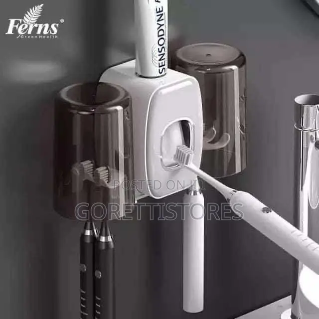 Toothpaste Dispenser and Toothbrush Holder