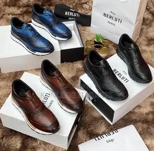 Original Berluti Lace Up Leather Sneakers for Men