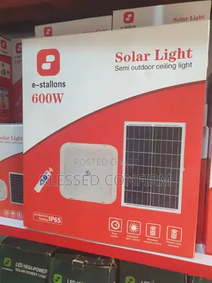 600w Solar Cieling Light With Solar Panel and Remote