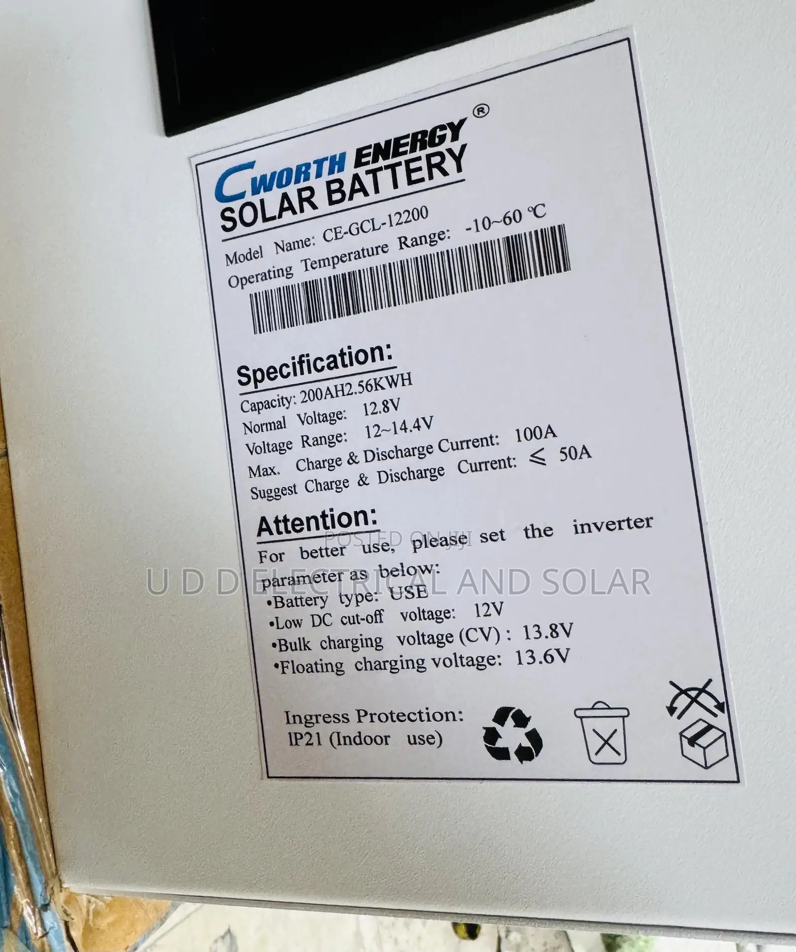 200ah Cworth Energy Lithium Battery Quality With Warranty
