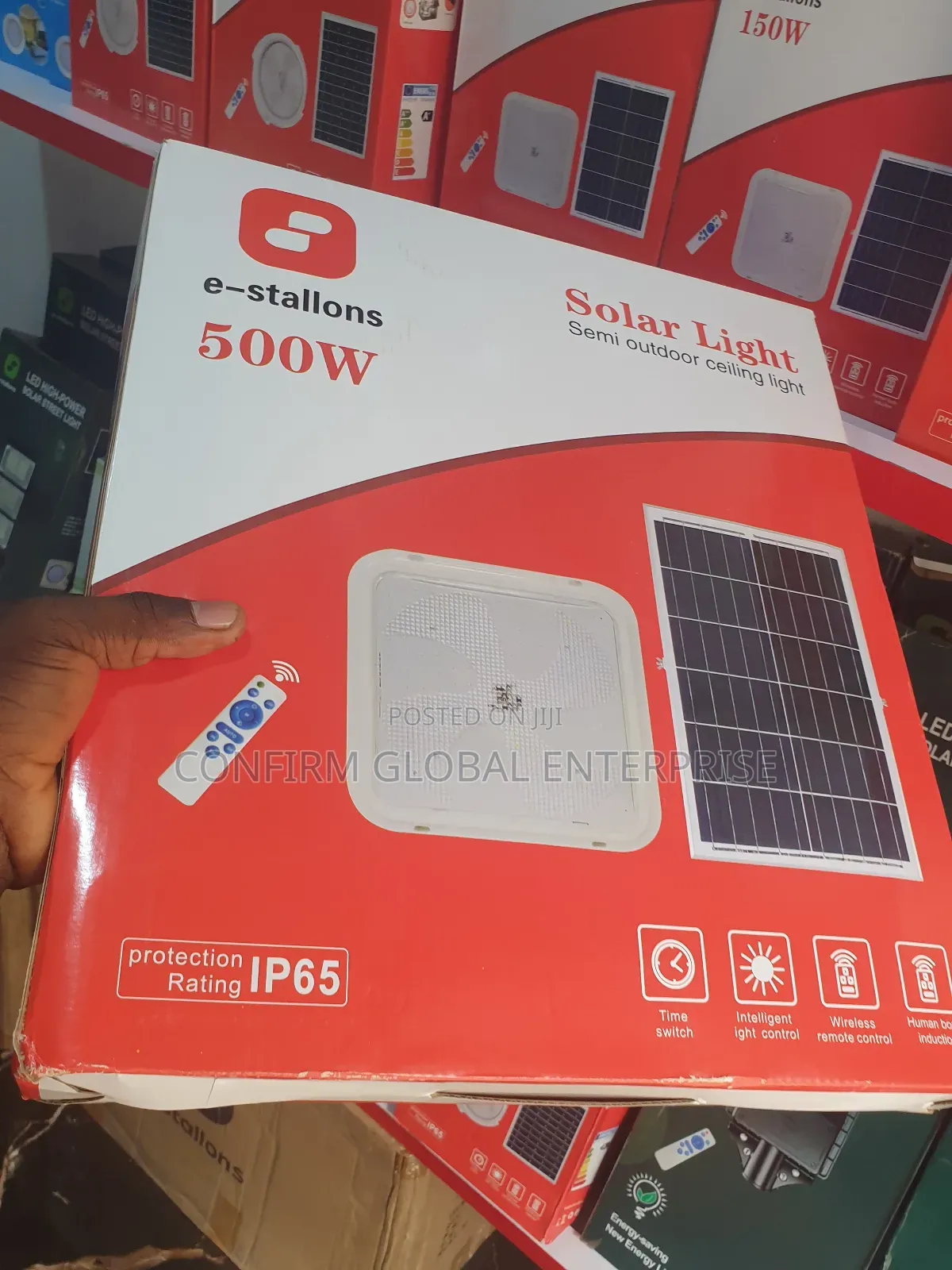 New 500watts Solar Ceiling Light With Panel and Remote