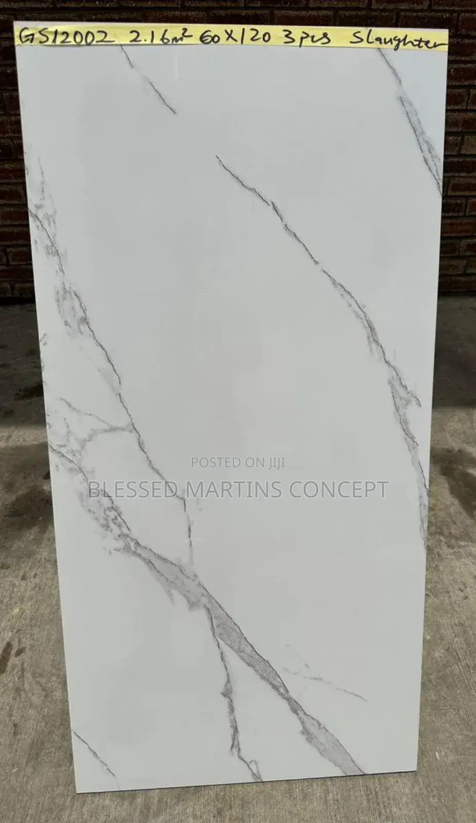 Pure Gold Engraved Stripe Carrara Design Floor Tiles.Size:60*120cm