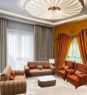 Quality Couches of 7 Seaters Sofa With Royal Chairs and Table