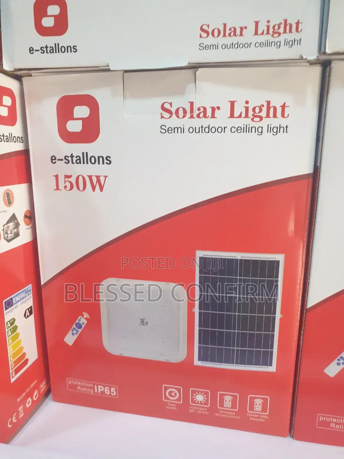 150w Solar Led Ceiling Lights With Solar Panel and Remote