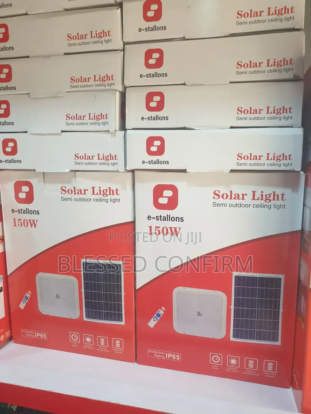 150w Solar Led Ceiling Lights With Solar Panel and Remote