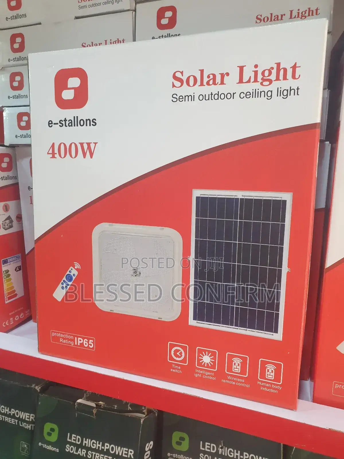 400w All in One Solar Ceiling Light With Solar Panel