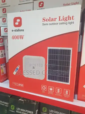 400w All in One Solar Ceiling Light With Solar Panel