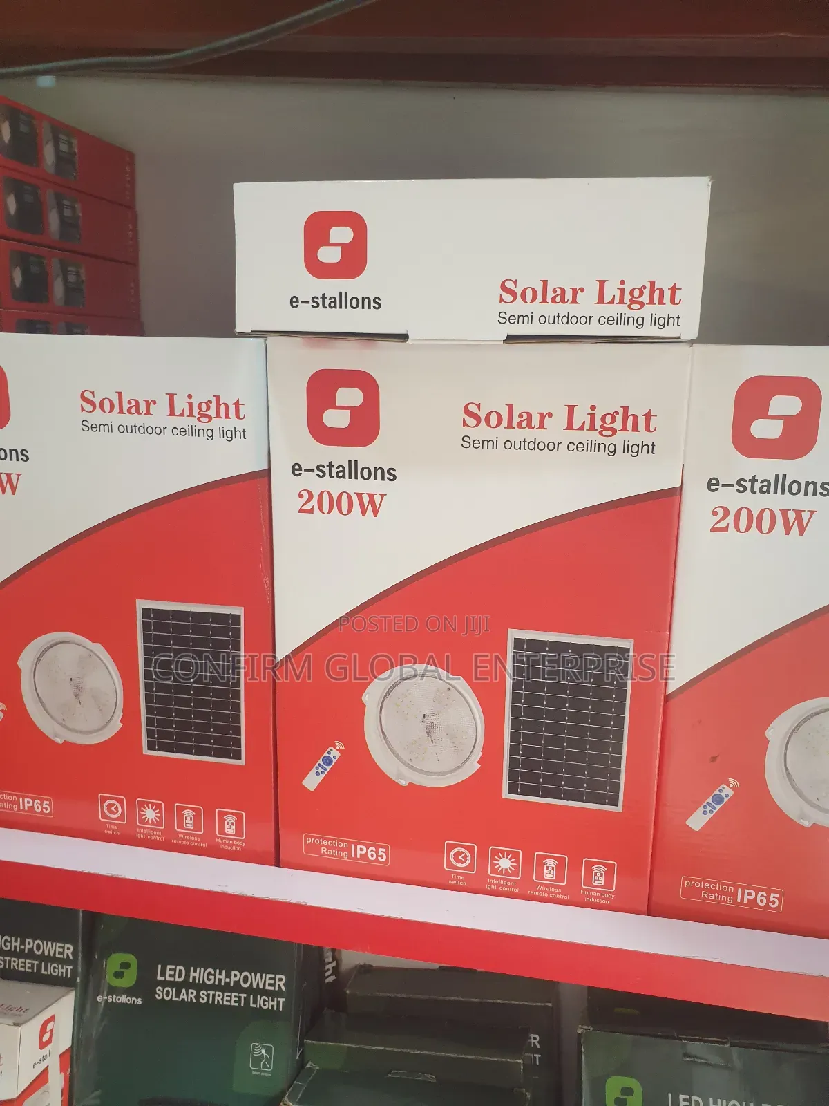 Brand New Solar Ceiling Light With Panel and Remote 200watts