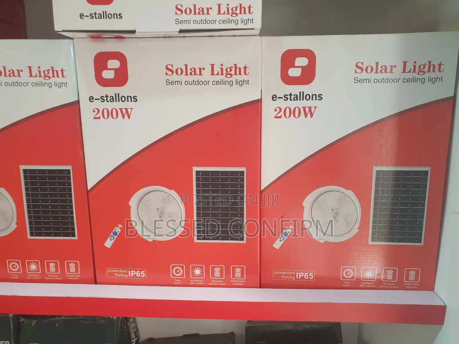 200w All in One Solar Ceiling Light With Panel and Remote Control