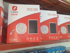 E Stallons 300w Solar Ceiling Light With Remote and Solar Panel