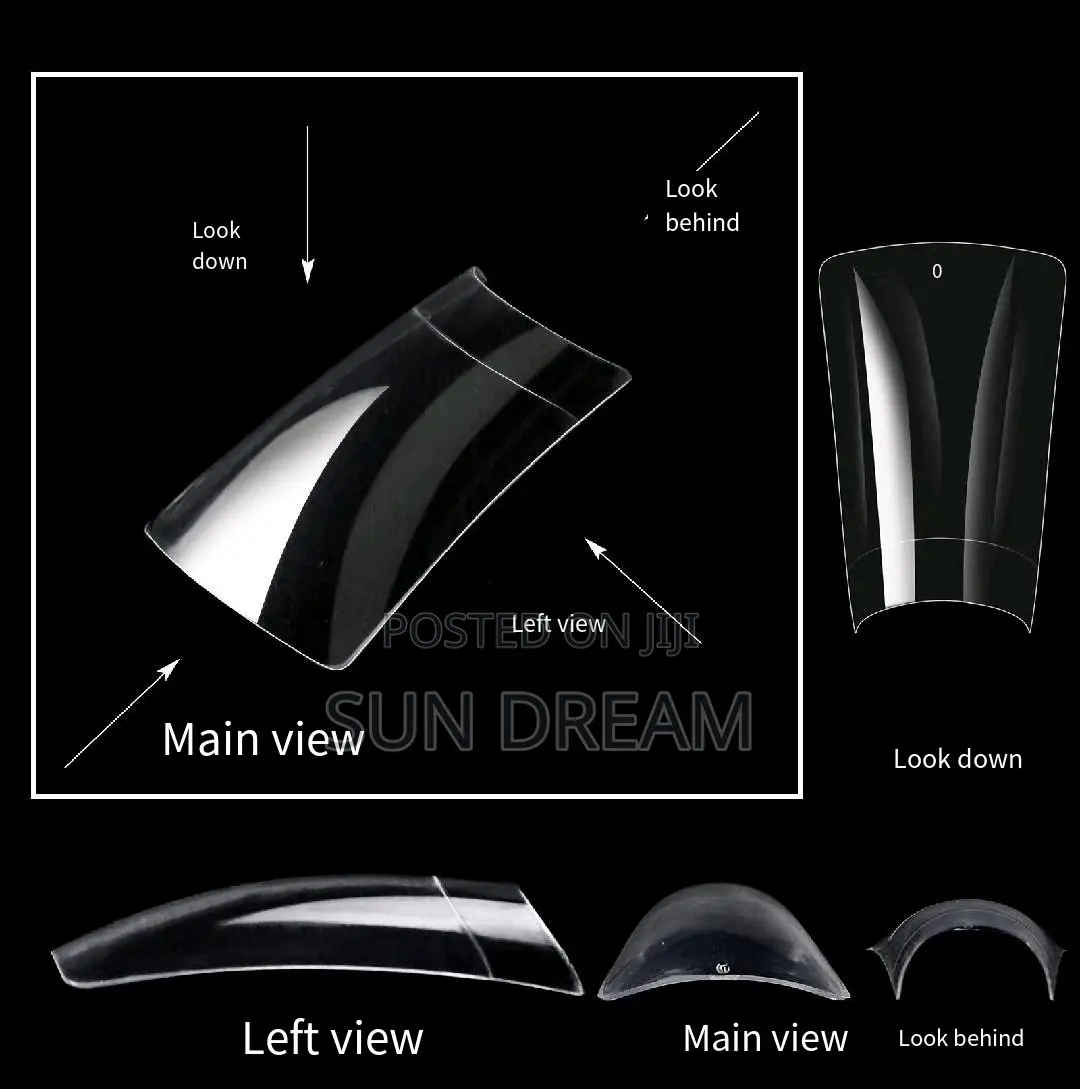 504 Pieces Duck Shape Nail Press On Transparent Nails