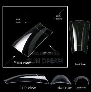 504 Pieces Duck Shape Nail Press On Transparent Nails