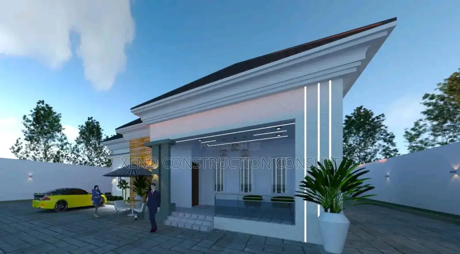 3 Bedroom Bungalow Architectural Plan
