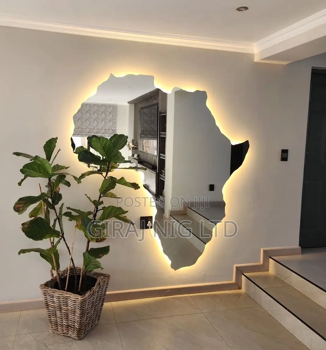 Africa Map Shaped Mirror