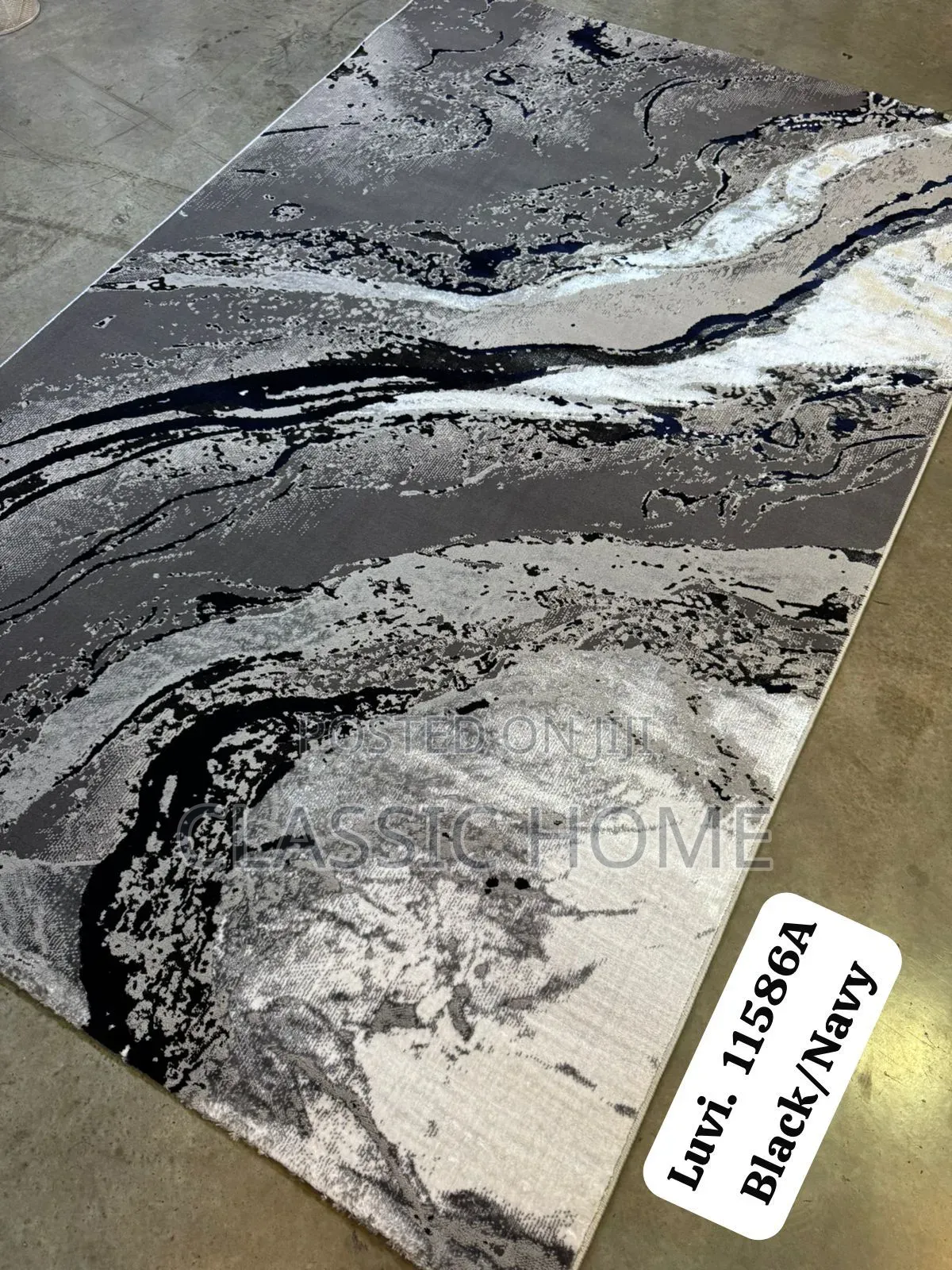 Luvi Nevy Black Center Rug