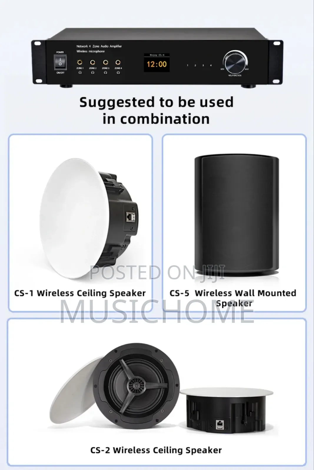 4 Zone Network Amplifier With Microphone, Bluetooth, Usb &App Control