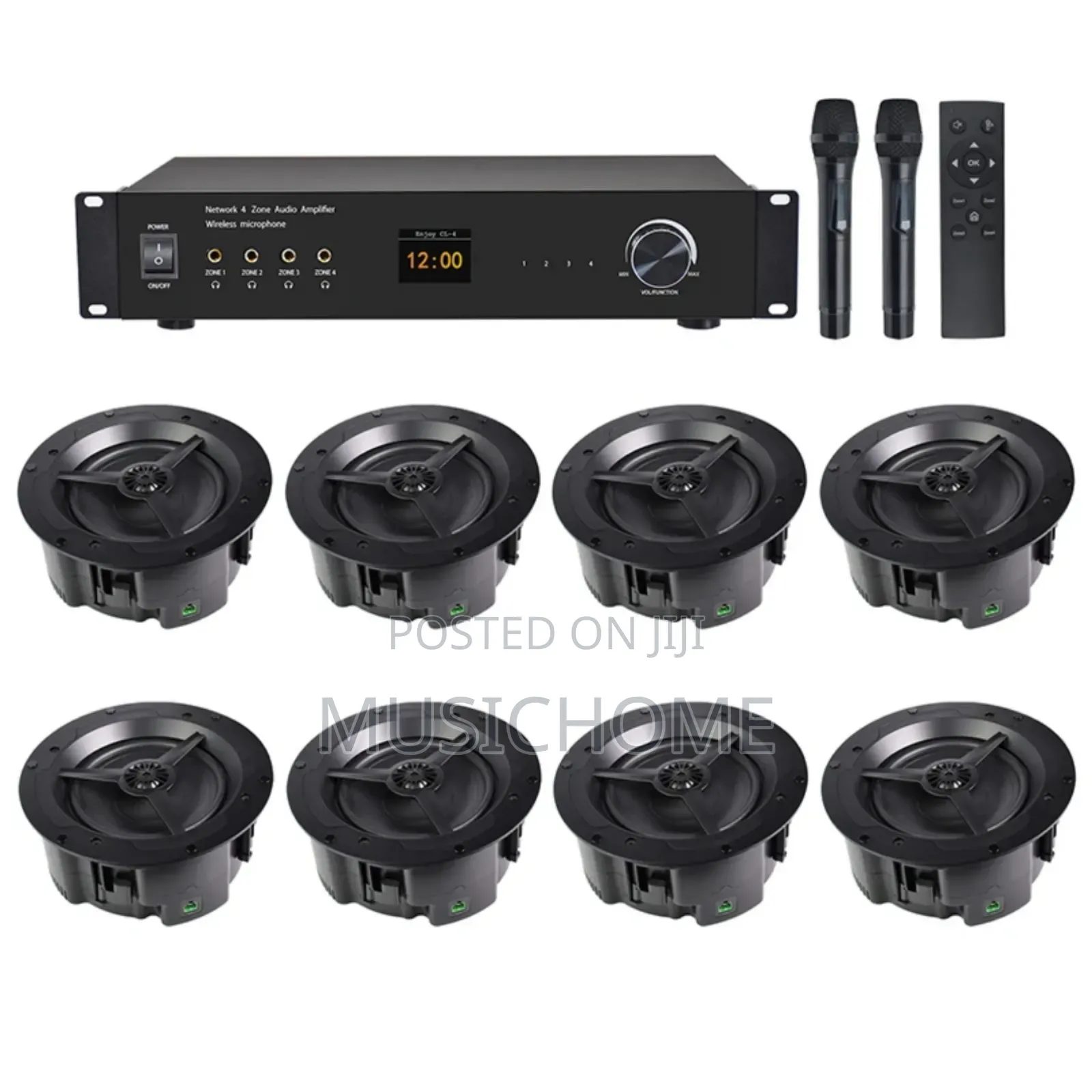 4 Zone Network Amplifier With Microphone, Bluetooth, Usb &App Control