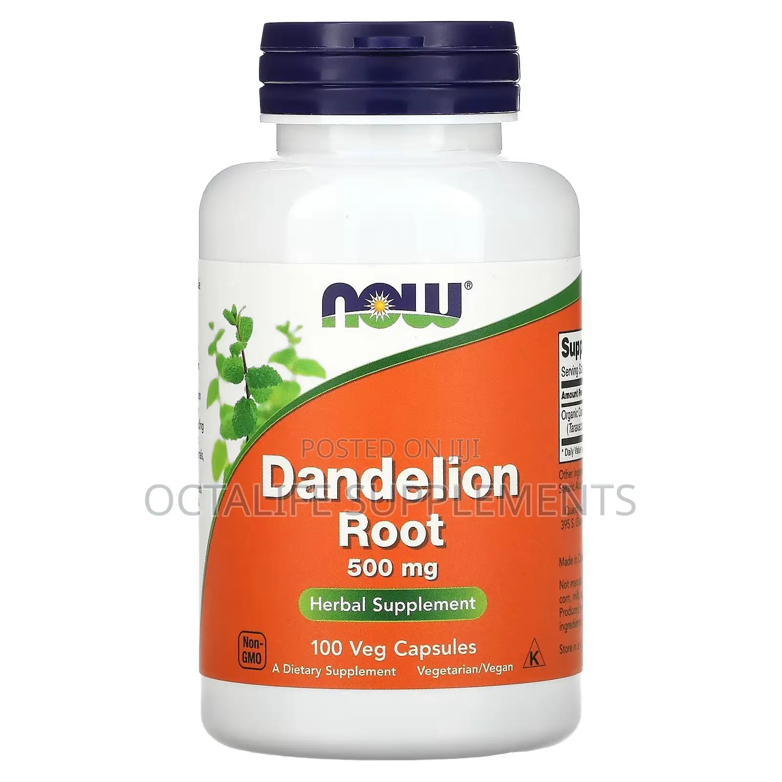 Now Foods, Dandelion Root, 500 Mg, 100 Veg Capsules