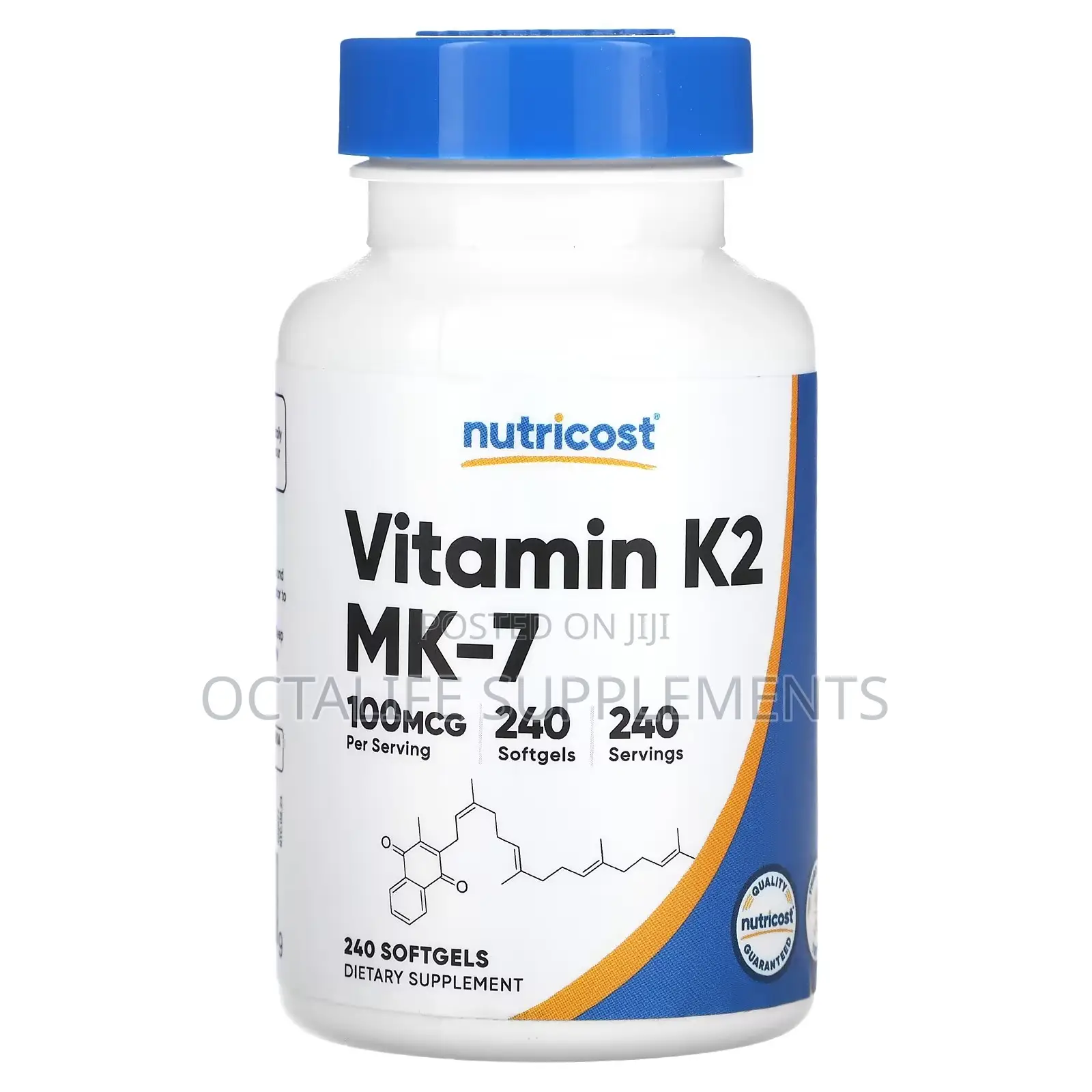 Nutricost, Vitamin K Mk7 , 100 McG, 240 Softgels