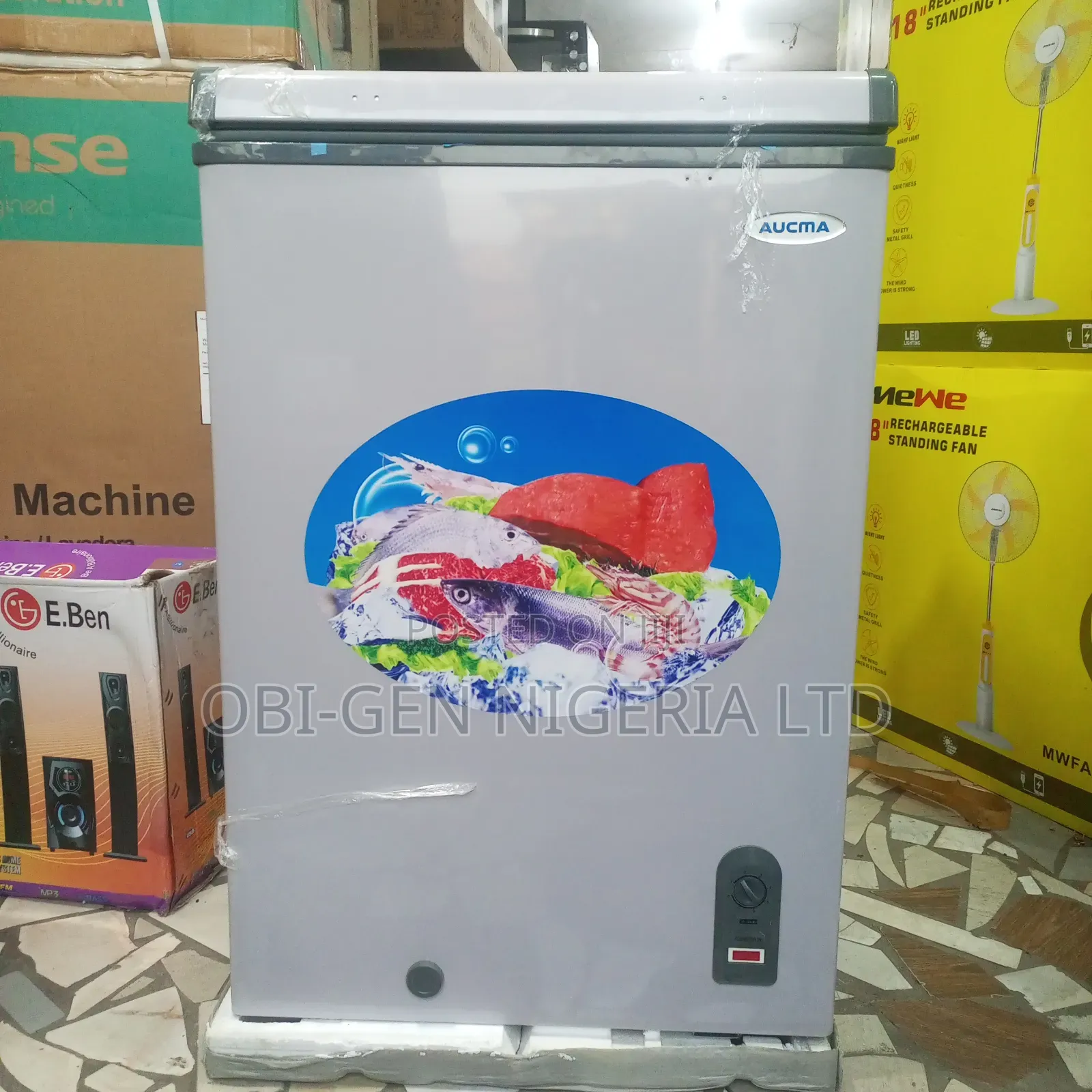 Aucma 100l Chest Freezer (Bd-100af) Set